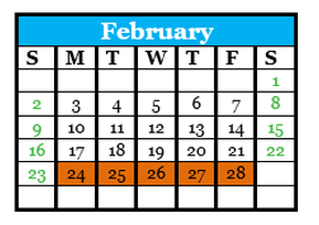 District School Academic Calendar for Singing River Elementary for February 2025