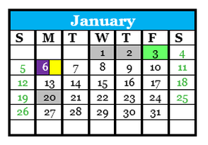 District School Academic Calendar for Singing River Elementary for January 2025