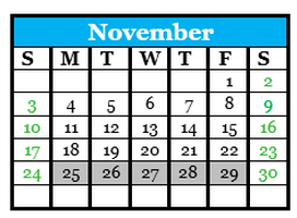 District School Academic Calendar for Singing River Elementary for November 2024