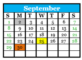 District School Academic Calendar for Singing River Elementary for September 2024