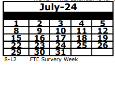 District School Academic Calendar for Chester W. Taylor Elementary School for July 2024