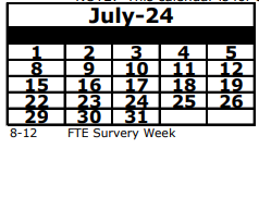 District School Academic Calendar for Wesley Chapel Elementary School for July 2024