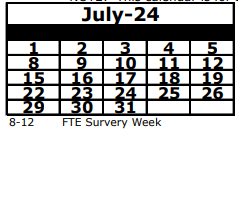 District School Academic Calendar for Mittye P. Locke Elementary School for July 2024