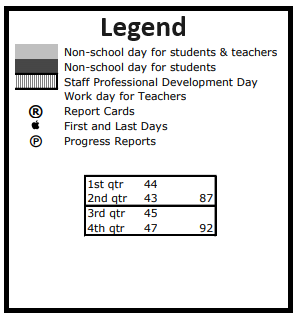 District School Academic Calendar Legend for Paul R. Smith Middle School