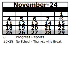 District School Academic Calendar for Adult Education/moore Mickens for November 2024