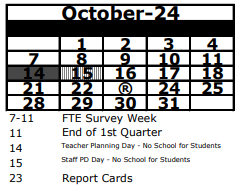 District School Academic Calendar for Wesley Chapel High School for October 2024