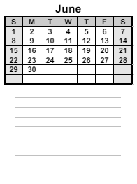 District School Academic Calendar for North Paulding Middle for June 2025