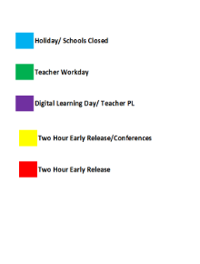 District School Academic Calendar Legend for Ritch Elementary School