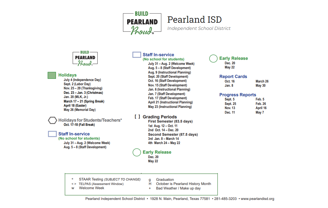 District School Academic Calendar Key for Massey Ranch Elementary