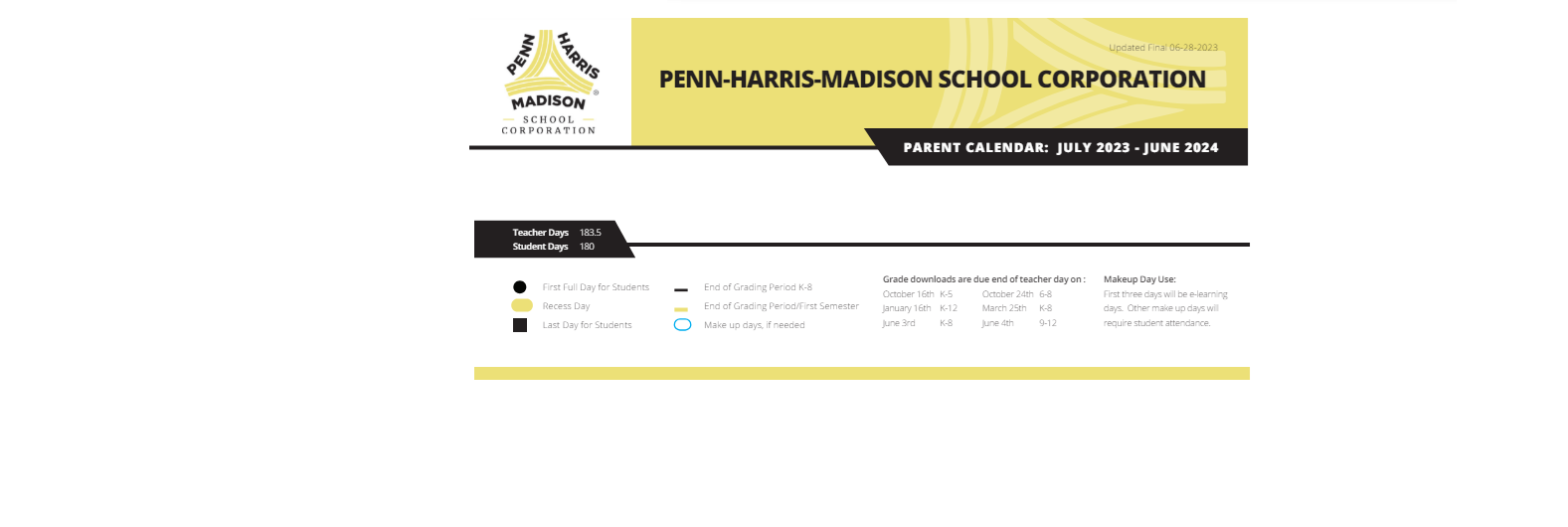 District School Academic Calendar Key for Meadow's Edge Elementary Sch