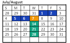 District School Academic Calendar for Sky View Elementary School for August 2024