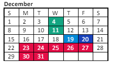 District School Academic Calendar for Sky View Elementary School for December 2024