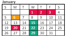 District School Academic Calendar for Sky View Elementary School for January 2025