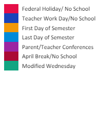 District School Academic Calendar Legend for Sky View Elementary School