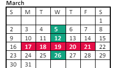 District School Academic Calendar for Sky View Elementary School for March 2025