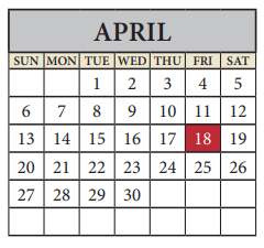 District School Academic Calendar for Westview Middle School for April 2025