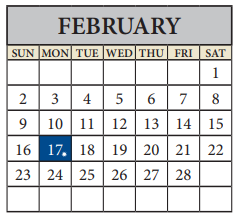 District School Academic Calendar for Pflugerville Middle for February 2025