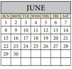 District School Academic Calendar for Alter Learning Ctr for June 2025