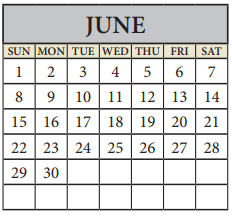 District School Academic Calendar for Dessau Middle School for June 2025