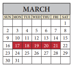 District School Academic Calendar for Alter Learning Ctr for March 2025