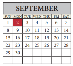 District School Academic Calendar for Parmer Lane Elementary for September 2024