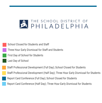 District School Academic Calendar Legend for Marshall John Sch