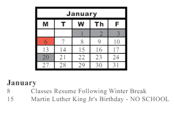 District School Academic Calendar for Grand Prairie Elementary for January 2025