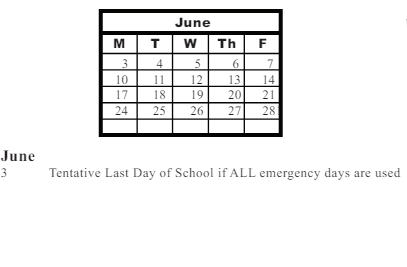 District School Academic Calendar for Grand Prairie Elementary for June 2025