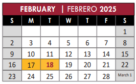 District School Academic Calendar for Huffman Elementary School for February 2025