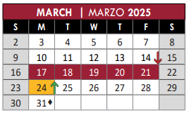 District School Academic Calendar for Hightower Elementary School for March 2025