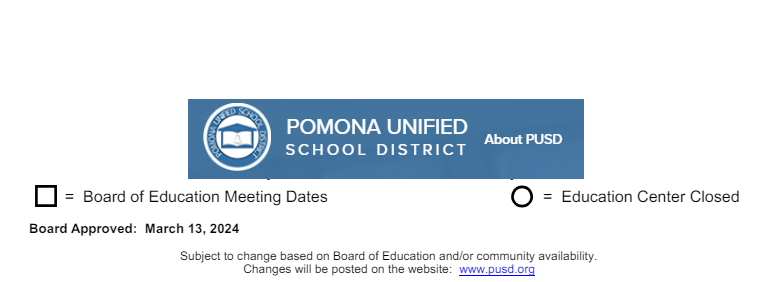 District School Academic Calendar Key for Montvue Elementary