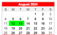 District School Academic Calendar for Paul Saylor Elementary School for August 2024