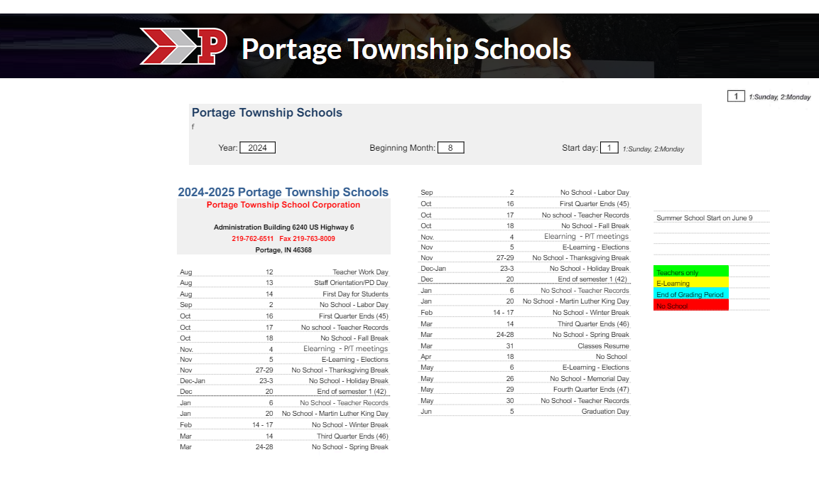 District School Academic Calendar Key for Paul Saylor Elementary School