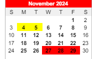 District School Academic Calendar for Paul Saylor Elementary School for November 2024