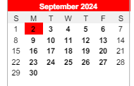 District School Academic Calendar for Paul Saylor Elementary School for September 2024