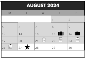 District School Academic Calendar for Astor Elementary School for August 2024