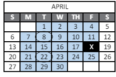 District School Academic Calendar for Poudre Transition Center for April 2025