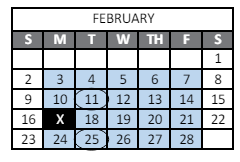 District School Academic Calendar for Shepardson Elementary School for February 2025