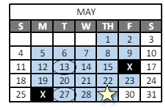 District School Academic Calendar for O'dea Elementary School for May 2025