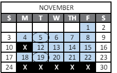 District School Academic Calendar for Mc Graw Elementary School for November 2024