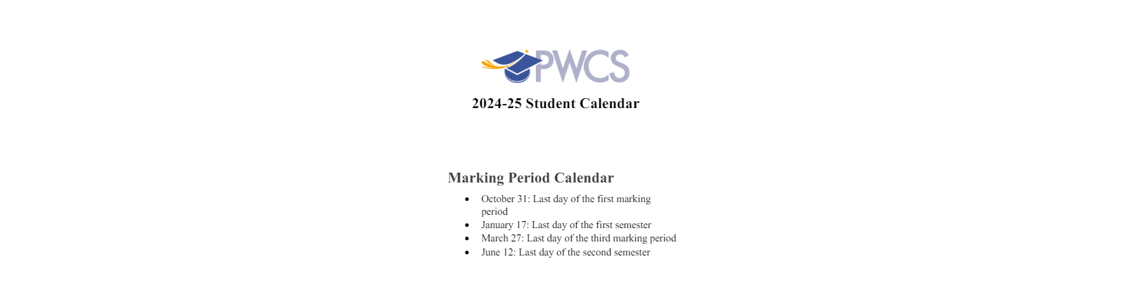 District School Academic Calendar Key for Featherstone Elementary