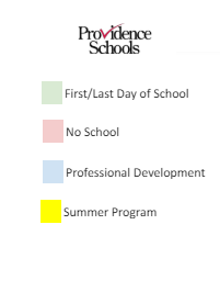District School Academic Calendar Legend for Lillian Feinstein Elementary, Sackett Street