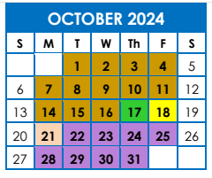 District School Academic Calendar for Kirkland Es for October 2024