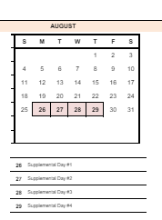 District School Academic Calendar for Mt View Elementary for August 2024