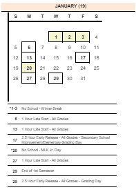 District School Academic Calendar for Mt View Elementary for January 2025