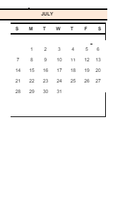 District School Academic Calendar for Mt View Elementary for July 2024