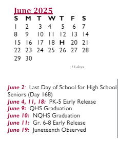 District School Academic Calendar for Broad Meadows Middle for June 2025