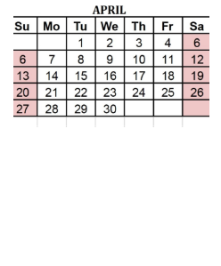 District School Academic Calendar for West Side Middle School for April 2025