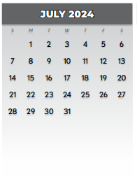 District School Academic Calendar for Carolyn G Bukhair Elementary for July 2024