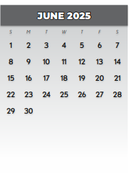 District School Academic Calendar for Math/science/tech Magnet for June 2025
